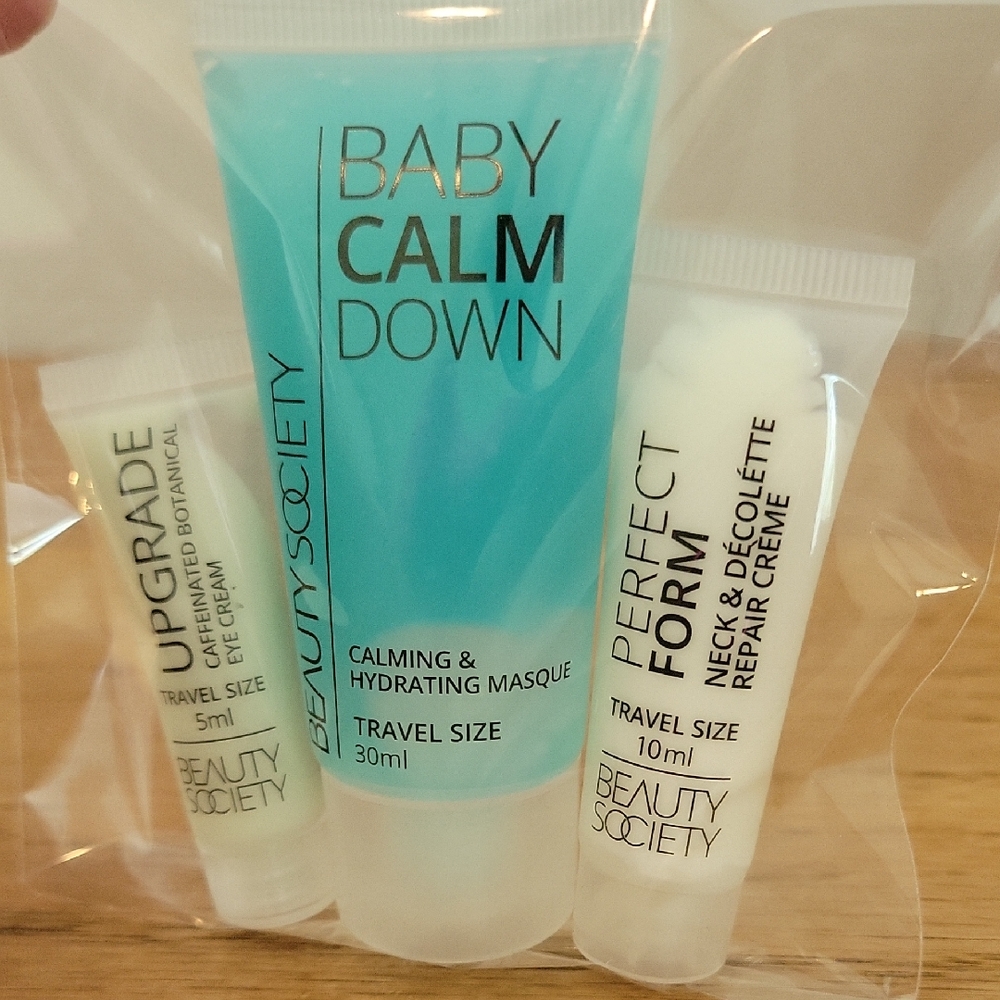 Beauty Society Lot of 3 Travel Size "Baby Calm Down", "Upgrade", & Perfect Storm